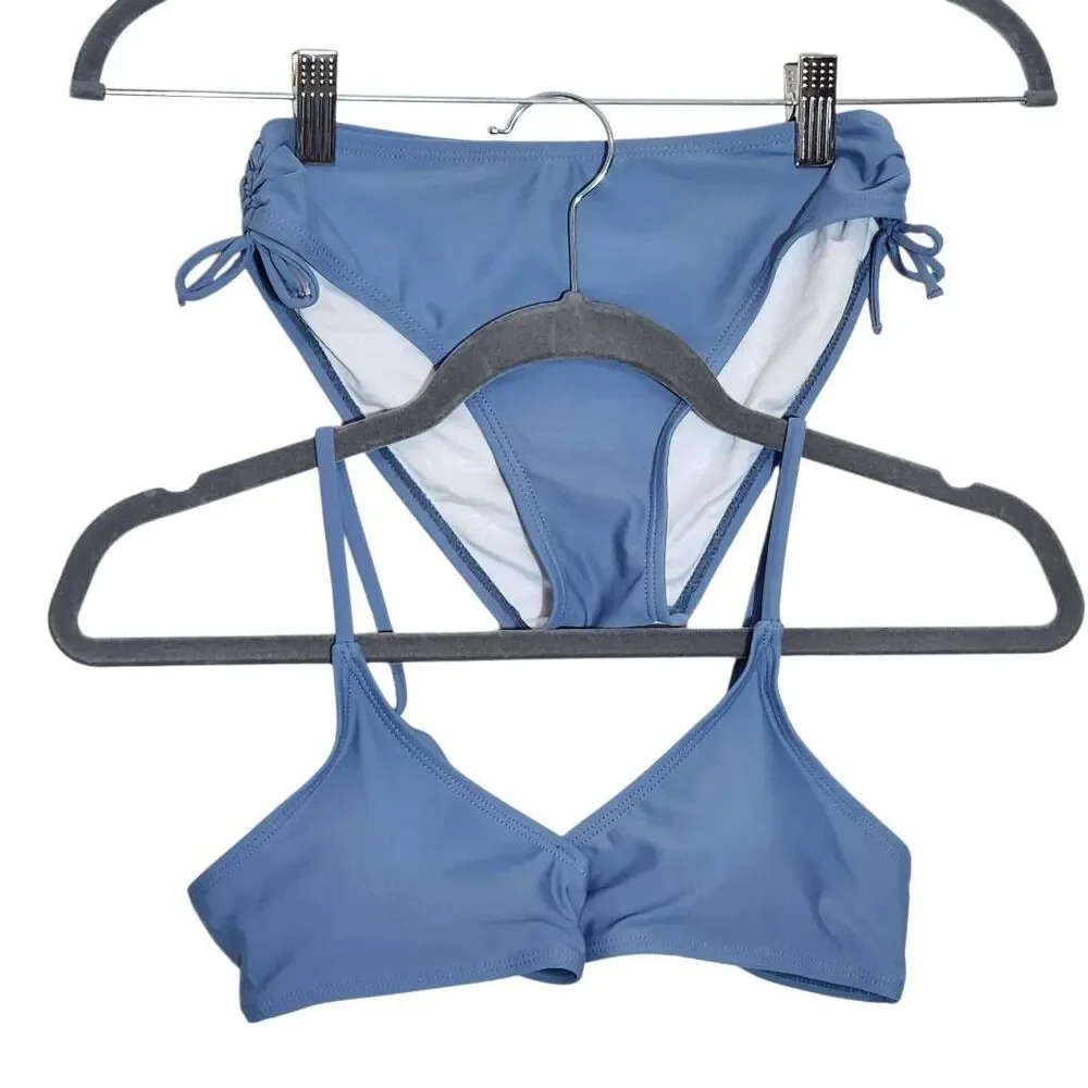 Mienque Slate Blue Girl's Bikini NWT Size Large Girl's Blue Bikini
